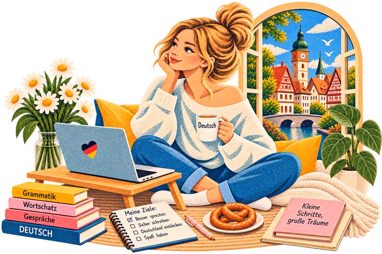 Deutsch lernen – Illustration